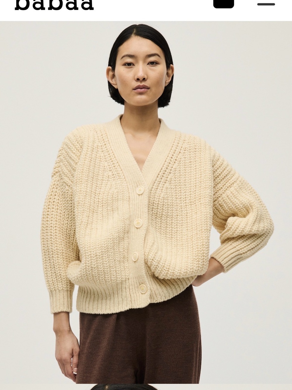 Babaa Cardigan No19 100% eco Spanish wool